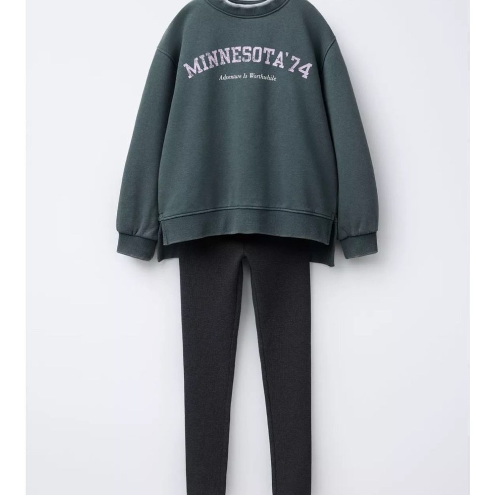 Zara Kids Matching Set - Dark Green and Black